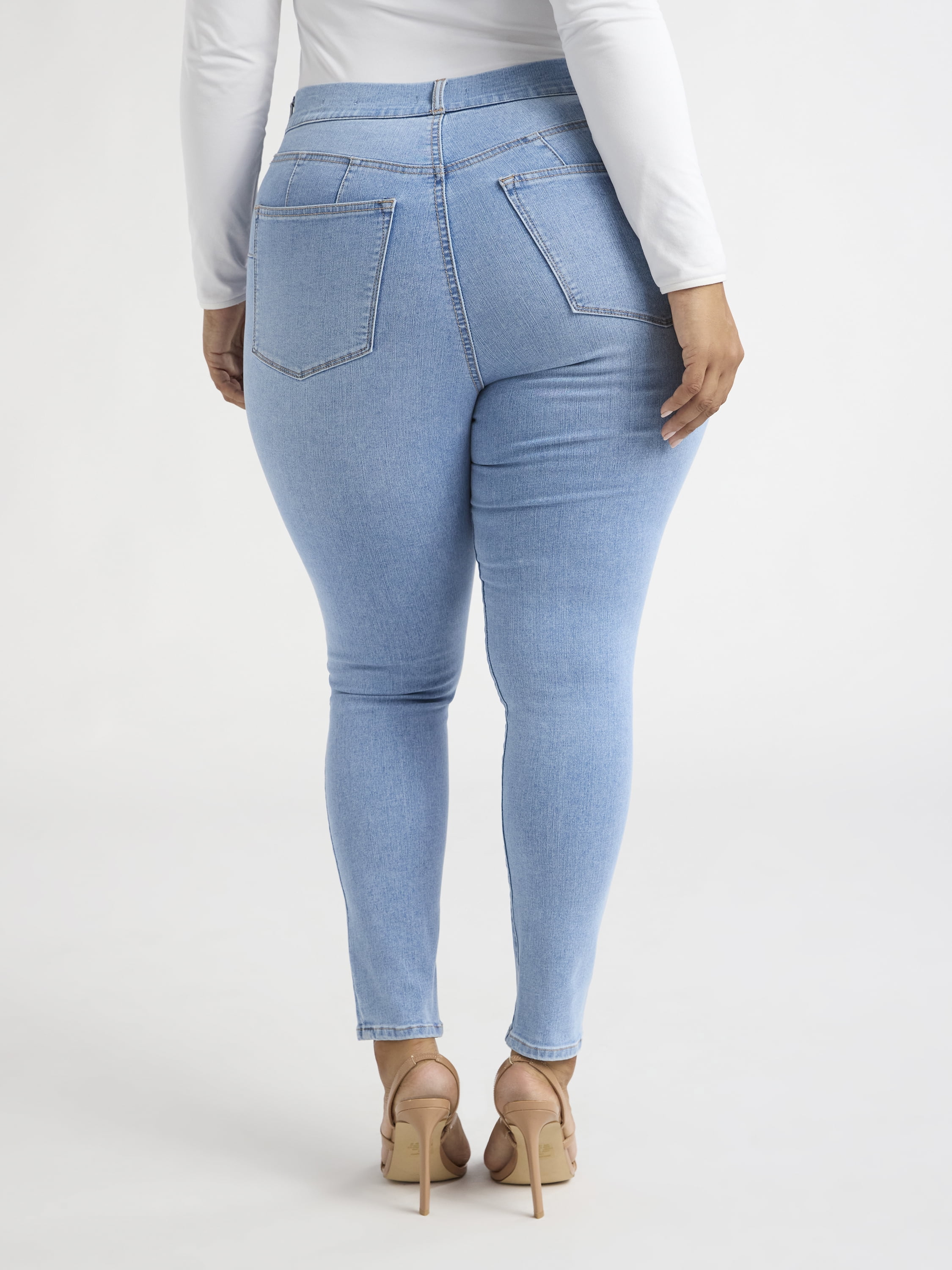 Sofia Jeans Women's and Women's Plus Eva Contouring Skinny High Rise Ankle Jeans, 25" and 27" Inseams, Sizes 0-28