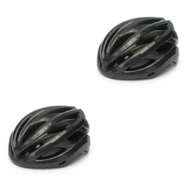 mmirethe 22hole Bike Helmet Breathable Sports Shock Absorption Adjustable Riding Cycling Detachable Visors Safety Hat Black M 2Set