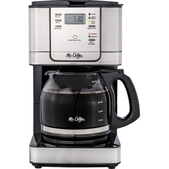 12-Cup Coffee Maker with Strong Brew Selector - Stainless Steel