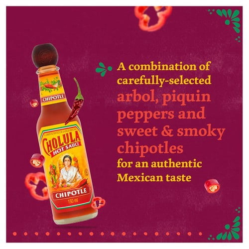 Cholula Hot Sauce Chipotle 150ml, British Import (Pack of 2)