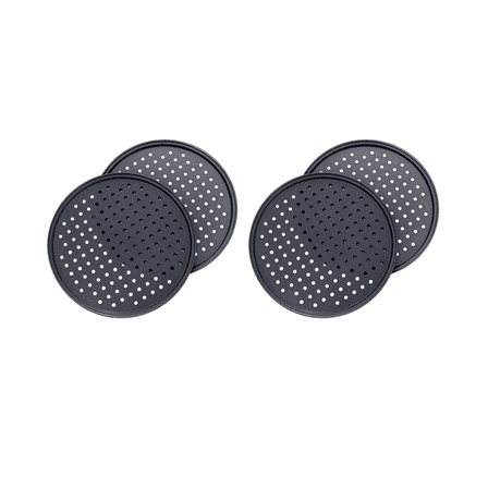4 Pack 11 Inch Personal Perforated Pizza Pans Carbon Steel with Nonstick Coating Easy to Clean Baking Tray