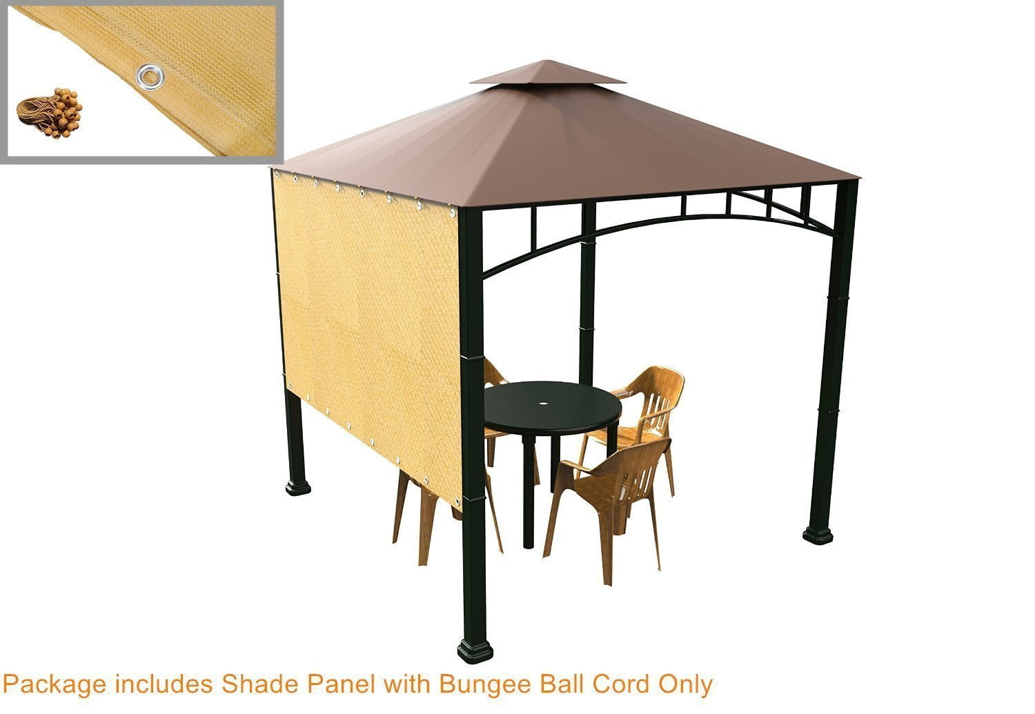 Easy 2 Hang 10x20ft Durable Sun Shade Privacy Panel for Pergola, Side