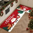 thumbnail image 3 of 3PCS Kitchen Mat set, Welcome Door Flannel Rug,Home Decor for Front Door,Kitchen, Bathroom, Merry Christmas Santa Claus Reindeer ,Great gift for Family and Friends., 3 of 9