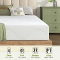 thumbnail image 3 of 10" Full Memory Foam Mattress with Cooling Green Tea Gel & Charcoal,Breathable,CertiPUR-US Certified,Mattress in a Box,White, 3 of 8