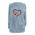 thumbnail image 4 of Jacenvly Sweatshirts For Women Long Sleeve Heart-Shaped Print Womens Sweatshirts Crewneck Pocket Casual Fashion Warmth Comfort Fall Tops For Women, 4 of 4
