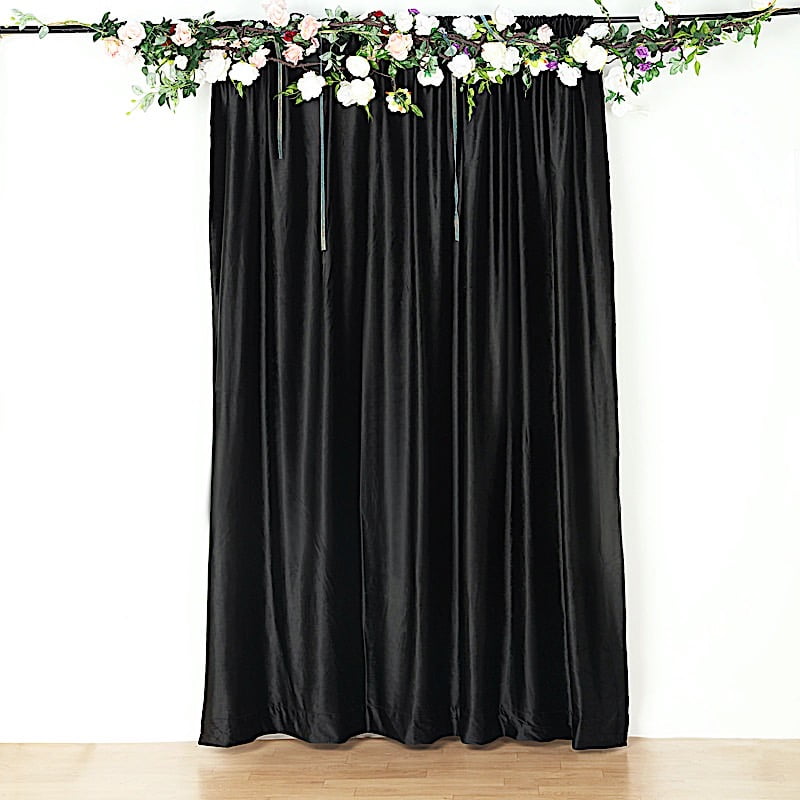 6 Panel Drapes Velvet 60"x108" Black Window Curtain Backdrop Studio Photo Shoot