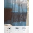 thumbnail image 6 of Sheer Curtains 45 Inch Length 2 Panels Set for Kitchen, Blue Brown Semi Sheer Curtains for Windows, Ombre Abstract Street Art Mottled Texture Voile Window Treatments Rod Pocket Curtain, 6 of 7
