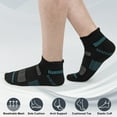 thumbnail image 4 of Loritta  6 Pairs Socks for Men Ankle Athletic Mens Running Socks Cushioned Black Low Cut Size 12-16, 4 of 6