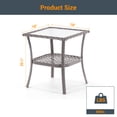thumbnail image 3 of ACEGOSES Outdoor Water-Proof and Rattan Powder-coated Steel and HIPS End Table, Grey/Brown, 3 of 5