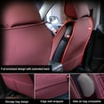 thumbnail image 5 of Ikon Motorsports 5-Seat Car Seat Covers Compatible with 2009-2023 Dodge Ram 1500, 2010-2023 Dodge Ram 2500/3500 Pickup with Split Seat Red PU Leather Seat Cover Cushion Protectors, 5 of 7