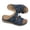 A Dark Blue, variant on Wovix Sandals For Women Cross Band Shoes Basic Soft Shoes Open Toe Solid Basic Footwear Indoor Outdoor Shoes