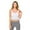 White, variant on Women's V Neck Sleeveless Lace Rib Seamless Cami Tank Top T1392 - Charcoal - Medium