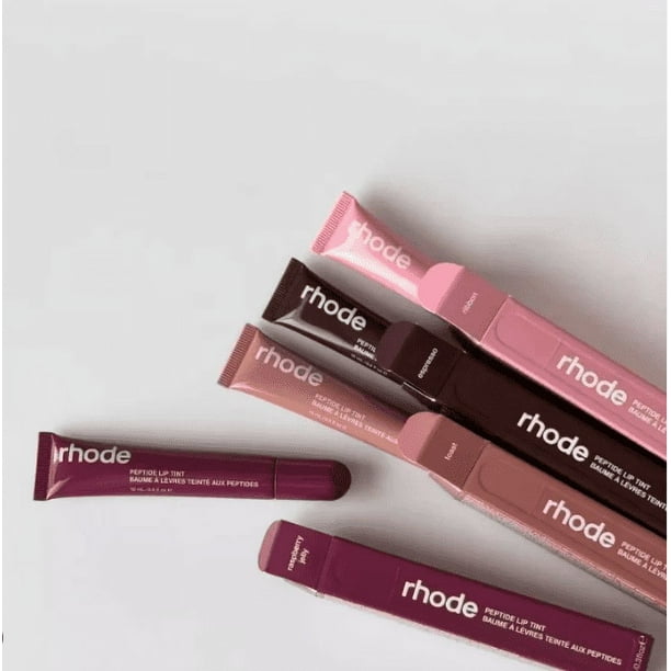 4 Colors Rhode Peptide Lip Tint Raspberry Jelly, Espresso, Toast