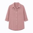 thumbnail image 7 of Atogsazn Women's Button Down Shacket Jacket Casual Ribbed Corduroy Long Sleeve Oversized Shirt Fall Winter Tops Pink M Fashion, 7 of 7