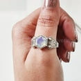 thumbnail image 6 of Hexagon Opal Ring, 925 Sterling Silver Oxidized, Women Ring, Hydro Opal, October Birthstone, Christmas, Thanksgiving, Tiny Dainty Ring, Handmade, Statement Jewelry, Anniversary, 6 of 8
