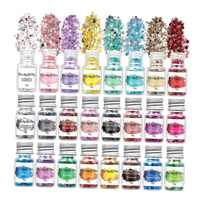 Lentejuelas y brillos para uñas Strade Fareast Limited Color mixto 12 botellas