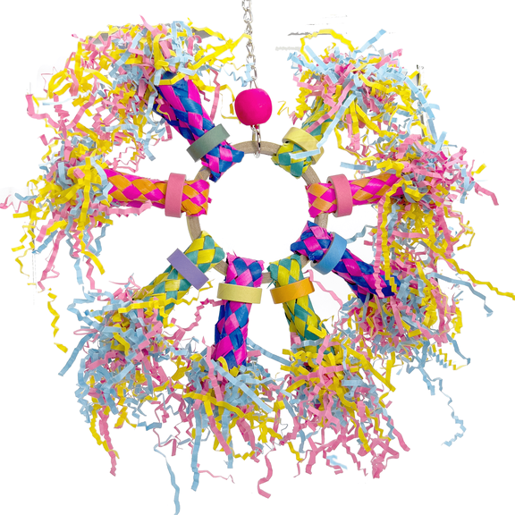 1091 Finger Trap Foraging Blast Mandarin Bird Toys by M&M