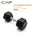 thumbnail image 2 of Mancuerna CAP Barbell de 9 kg recubierta hexagonal 20 lb, 2 of 6