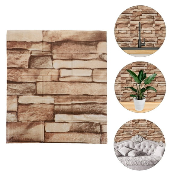 Worgeous 20pcs 3d Brick Wall Stickers Faux Brick Wallpaper Wallpaper For Wall Brick Paper Peel And Stick Wall Tiles Water Brick Paneling Sheets