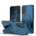thumbnail image 1 of （Compatible with Magsafe）Magnetic Full Protection Phone Kickstand Case for Samsung Galaxy (Blue,for Galaxy S25 Ultra), 1 of 1