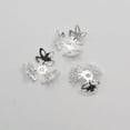 thumbnail image 5 of U8MO 200 Silver 3-Petals Flower Filigree End Bead Caps 14mm jewelry finding, 5 of 6