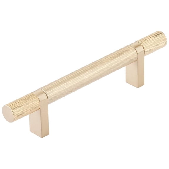 Emtek 84153.Rcb.Kn Knurled 4" Center To Center Bar Cabinet Pull - Satin Brass / Satin