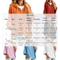 thumbnail image 3 of 3/4 Sleeve Hoodie Sweatshirts for Women, Oversized Half Zip Drawstring Casual Solid Color Loose Pullover Tops for Everyday Loungewear, 3 of 6