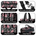 thumbnail image 3 of Teacher Tote Bag,Pioneer Flower Floral Print Pattern Teacher Utility Tote Bag,Large Work Tote Bags for Women with Multiple Pockets,Top Zipper Closure,13.8x10.6x6.7 Inch, 3 of 5
