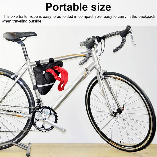 Nylon Elastic Bike Parent-Kid Tow Rope Cycling Trailer Stretch Bungee Stretch Riding Training Pull Strap Outdoor Mountain Essential Accessories Red