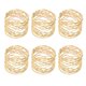 thumbnail image 1 of 1 Set 6pcs Prácticos Anillos de servilleta de alambre de hierro Hebillas de servilletas creativas (Dorado), 1 of 7