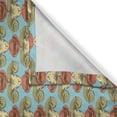 thumbnail image 3 of Ambesonne Poppy Flower Kitchen Curtains, Vintage Sketch Poppy, 55"x39", Burnt Sienna Turquoise, 3 of 3