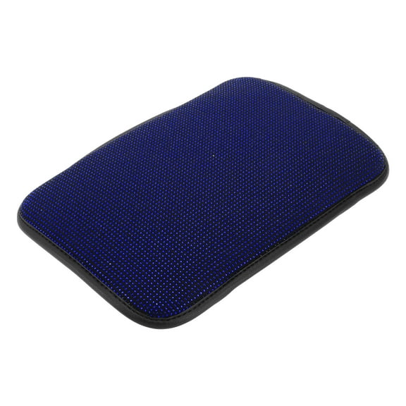 Unique Bargains Car Armrest Cushion Pad Non-slip 12.01"x8.66" Seat Box Cover Protector Suede Blue,Black Center Console Lid