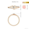 thumbnail image 4 of ANGARA Natural 0.12 Ct. Diamond Heart Promise Ring in 14K Rose Gold for Women (Ring Size: 3), 4 of 9