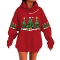 thumbnail image 2 of Christmas Sweatshirts for Women Ugly Christmas Sweater Fleece Xmas Holiday Tops Santa Claus Print Hoodies Xmas Long Sleeve Hooded Sweatshirt Fall Outfits 2025 Loose Fit, 2 of 4