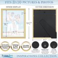 thumbnail image 3 of 8x10 (20x25 cm) Gold Picture Frame Beautifully Detailed Molding, Contemporary Picture Frame, Wall Mount or Table Top, Inspirations Collection, 3 of 8