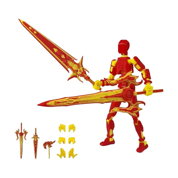 (Assembly Completed) T13 Action Figure Set, 3D Printed Toys Robo 13 Action Figure,Dummy 13 Titan 13 Action Figure