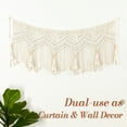 thumbnail image 4 of VOGOL Macrame Kitchen Window Valance with Beads, Handmade Cotton Woven Curtain for Wall Window Décor, 52" x 21", 4 of 7