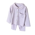 thumbnail image 2 of CYRBOKO Loungewear Sets for Girls, Long Sleeve Elastic Waist 2 Pieces Soft Sleepwear Sets Purple Size 16-17 T, 2 of 5