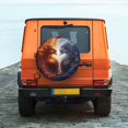 thumbnail image 4 of Haiem Spare Tire Cover , Wheel Cover with Red And White Fire Bird printed, Camper Spare Tire Cover Fit for Jeep Wrangler Rv SUV Truck Travel Trailer-17 inch, 4 of 8