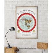 Flat Earth Map - 1894 Gleason Map New Standard Map Of The World - 24 x 36 Flat World Poster - Includes eBook - Zetetic Astronomy by Samuel Rowbotham