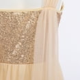 thumbnail image 3 of IBTOM CASTLE Women Sleeveless Sequin Elegant Lyrical Dance Long Dress Ballet Flowy Chiffon Mesh Tulle Skirt Dance Wear L Champagne, 3 of 8