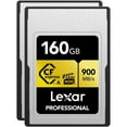 thumbnail image 1 of Lexar Carte Mémoire 160GB CFexpress Type A Pro Gold R900/W800, Lot de 2, 1 of 11