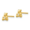 thumbnail image 2 of Real 14kt Yellow Gold Bear with CZ Earrings; for Adults and Teens; for Women and Men, 2 of 3