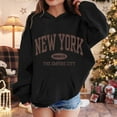 thumbnail image 4 of Girls Casual Hoodies 2026 Long Sleeve New York Brooklyn Graphic Hooded Sweatshirt with Pockets Kids Pullover Tops, 4 of 5