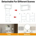 thumbnail image 2 of Towel Racks for Bathroom Wall Mounted, 4 tire Bath Towel Storage - with 2 Pack Towel Shelf and Floating Shelves Over Toilet, Rolled Towel Holder Shelf Organizer, Sturdy Metal & Wood, 34inch, White, 2 of 10
