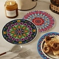 thumbnail image 4 of 3 Pcs Mandala Diamond Art Painting Placemats, Heat Resistant Non-Slip Place mats for Dining Table,Indoor Kitchen Dining Table Decoration for Home Party Gift(15*15cm), 4 of 6