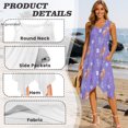 thumbnail image 6 of HELLHERO Seahorse Coral Pleated Sundress, Sleeveless Women Sleeveless Tank Dress Crew Neck Side Pockets Sleeveless Sundress, 6 of 8