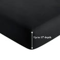 thumbnail image 4 of Hong and Arts Inc. Marina Decoration Ultra Soft Silky Deep Pocket Solid Rayon from Bamboo All Season Bedding Pleated Sheet Set Black - Twin XL, 4 of 5