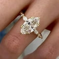thumbnail image 2 of 2Ct Marquise Cut Simulated Diamond Solitaire Women's Engagement Ring 14k Yellow Gold Plated 925 Sterling Silver For Her, 2 of 4