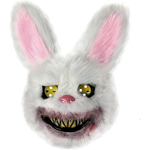 Halloween Mask Horror Rabbit Mask, Scary Halloween Mask for Adults Children, Funny Bunny Mask for Halloween Costume, Carnival Party, Cosplay Masquerad
